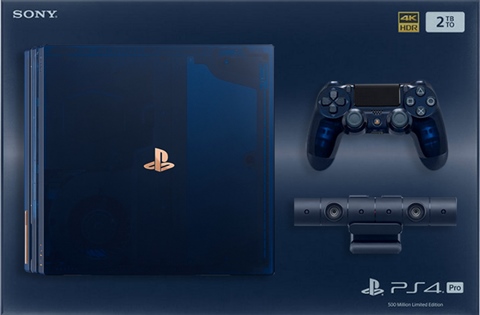 Playstation 4 Pro 2TB 500 Million Blue + Blue Camera, Boxed